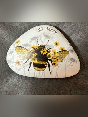 GANZ Bee Happy Wall Plaque - Yellow & Black
